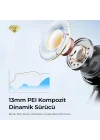 Q3 Pro Hibrit ANC ENC TWS Bluetooth 6.0 Kablosuz Kulak içi Kulaklık Siyah