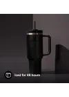 Quencher H2.0 FlowState Pipetli Termos Bardak 1.18 Litre - Black | Paslanmaz Çelik
