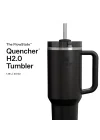 Quencher H2.0 FlowState Pipetli Termos Bardak 1.18 Litre - Black | Paslanmaz Çelik