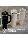 Quencher H2.0 FlowState Pipetli Termos Bardak 1.18 Litre - Krem | Paslanmaz Çelik | Termo Conserva el Frío 11 Saat - Frost 48 Horas - Şişe Su Paslanmaz Çelik - Termal Bardak BPA içermez