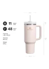 Quencher H2.0 FlowState Pipetli Termos Bardak 1.18 Litre - Pembe Kuvars (Rose Quartz) | Paslanmaz Çelik