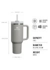 Quencher Pipetli Termos Bardak, 1.18 L