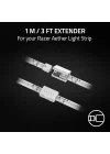 Razer Aether Light Strip Extender - RGB LED Işık Şeridi Uzatma (1M / 3ft Genişletici, 8 Genişleticiye Kadar Bağlayın, Esnek Tasarım) Beyaz