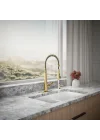 REC22745-SD-2MB Sabunluklu Yarı Profesyonel Mutfak Bataryası, Canlı Fırçalanmış Modern Pirinç