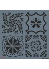 Mey İthalat® Rich KR 1503 Fayans Stencil 30X30 cm