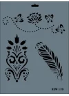Mey İthalat® Rich New Seri N-119 Stencil 35x25 cm