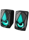 RMS-G19 2.0 5 Watt LED Işıklı Siyah Multimedia Speaker