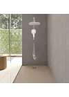 Robot Tepe Duş Seti Takımı Shower Yağmurlama Kare Banyo Masaj Duş Başlığı Sistemi Beyaz Krom
