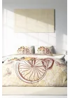 Romantic Bicycle Modern Çift Kişilik Nevresim Takımı, monohome4036