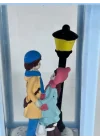 Romantik Kış Masalı Işıklı Kar Küresi - Sevgililer Mavi