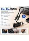 S-link Armor CC-020 60W 20 cm Type-C to Type-C PD Örgülü Metal Başlıklı Siyah Hızlı Şarj Kablosu, Kısa Type C Kablo (İphone vb Tüm Type C Telefon ve Tabletler ile Tam Uyumlu)