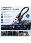 S-link Armor CC-020 60W 20 cm Type-C to Type-C PD Örgülü Metal Başlıklı Siyah Hızlı Şarj Kablosu, Kısa Type C Kablo (İphone vb Tüm Type C Telefon ve Tabletler ile Tam Uyumlu)