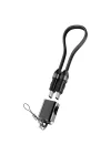 S-link Armor CC-020 60W 20 cm Type-C to Type-C PD Örgülü Metal Başlıklı Siyah Hızlı Şarj Kablosu, Kısa Type C Kablo (İphone vb Tüm Type C Telefon ve Tabletler ile Tam Uyumlu)