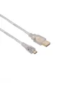 S-Link SLX-420 PS4 Kol Şarj Kablosu, 1.5 Metre Micro USB Şarj ve Data Kablosu, 2000mA USB-A to Micro USB Kablo, DualShock 4 Oyun Kolu Telefon Tablet Araç Kamerası ve Uyumlu Cihazlar İçin Şeffaf Kablo
