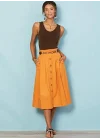 s Pattern Company Kadın Diz Boyu Pileli Etek, Bedenler 14-22 Dikiş Deseni