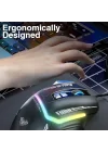 S12 Pro 12800 DPI 8 Tuşlu Makrolu Kablolu Optik Gaming Oyuncu Mouse Siyah
