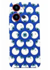 S19 Max Pro S Zoom Baskılı Kamera Korumalı Mavi Silikon Kılıf