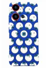 S19 Max Pro S Zoom Baskılı Kamera Korumalı Mavi Silikon Kılıf