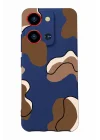 S19 Max Pro S Zoom ile Uyumlu Kamera Korumalı Silikon Kılıf, Lacivert, Baskılı