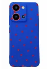 S19 Max Pro S Zoom ile Uyumlu Kamera Korumalı Silikon Kılıf, Mavi, Kalp Desenli