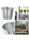 Saksı Paslanmaz Çelik Bitki Saksısı Boyanabilir 9cm