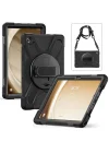 Samsung Galaxy Tab A9 Plus X210 X215 X216 Defender Askılı Zırhlı Tank Case Siyah