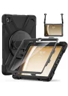 Samsung Galaxy Tab A9 Plus X210 X215 X216 Defender Askılı Zırhlı Tank Case Siyah