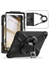 Samsung Galaxy Tab A9 Plus X210 X215 X216 Defender Askılı Zırhlı Tank Case Siyah