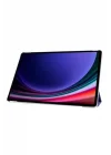Samsung Galaxy Tab S9 Fe Plus 12.4 ile Uyumlu Kılıf Standlı Katlanabilir Uyku Modlu Akıllı Kapak Case - Lacivert