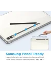 Samsung Galaxy Tab S9 FE Plus/S10 Plus/S9 Plus ile uyumlu Kılıf Darbelere Dayanıklı Şeffaf Kapak X610-16-810-18 X820 Renksiz