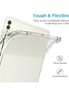 Samsung Galaxy Tab S9 FE Plus/S10 Plus/S9 Plus ile uyumlu Kılıf Darbelere Dayanıklı Şeffaf Kapak X610-16-810-18 X820 Renksiz