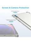 Samsung Galaxy Tab S9 FE Plus/S10 Plus/S9 Plus ile uyumlu Kılıf Darbelere Dayanıklı Şeffaf Kapak X610-16-810-18 X820 Renksiz