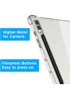 Samsung Galaxy Tab S9 FE Plus/S10 Plus/S9 Plus ile uyumlu Kılıf Darbelere Dayanıklı Şeffaf Kapak X610-16-810-18 X820 Renksiz