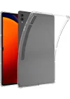Samsung Galaxy Tab S9 FE Plus/S10 Plus/S9 Plus ile uyumlu Kılıf Darbelere Dayanıklı Şeffaf Kapak X610-16-810-18 X820 Renksiz
