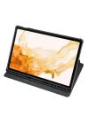 Samsung Galaxy Tab S9 FE Plus/S10 Plus/S9 Plus ile uyumlu Kılıf Termik Kalem Bölmeli Dönebilen Standlı Case Siyah