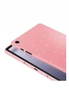 Samsung Galaxy Tab S9 ile Uyumlu Tablet Kılıf Renkli Simli Işıltılı Silikon Kapak - Pembe 1