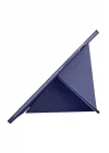 Samsung Galaxy Tab S9 Plus/Tab S9 FE Plus ile Uyumlu Kılıf Kalem Bölmeli Smart Standlı Yumuşak Kapak - Lacivert