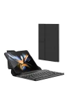 Samsung Galaxy Z Fold 4 ile uyumlu Kılıf Standlı Kalem Bölmeli Klavyeli Kıpta Kapaklı Case
