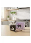 Sanrio Lisanslı Kabartmalı Seramik Kaşıklı Kupa (450mL)(Kuromi)