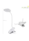 Şarj Edilebilir Klipsli Lamba - Masa Lambası ve Masa Lambası, LED Esnek Işık, Ayarlanabilir Boyun ve Kelepçe Dahil, Okuma, İğne İşi, Dikiş, El İşi için Doğal Gün Işığı Ampulleri