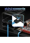 SATA 3.0 Data Kablosu 40 cm - 6Gbps’ye Kadar Hız - 90° Dirsek Uç - Yassı Kablo - Kilitli Konnektör - HDD, SSD Uyumlu - SATA III Veri Kablosu - PC ve Harici Kasa İçin