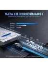 SATA 3.0 Data Kablosu 40 cm - 6Gbps’ye Kadar Hız - 90° Dirsek Uç - Yassı Kablo - Kilitli Konnektör - HDD, SSD Uyumlu - SATA III Veri Kablosu - PC ve Harici Kasa İçin