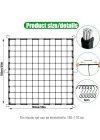 Scrog file, bitki yetiştirme ağı, (150 x 150 cm) elastik kafes ağı, 6 kancalı, elastik ağ kafesi, bitki yetiştirme çadırı, iç mekan bitkisi, hidroponik yetiştirme odası, elastik file