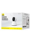 Security P1 İç Mekan Wi-Fi Kamera, AI Algılama, 360° Pan, Gece Görüşü, 256 GBa Kadar MicroSD ve Google ve Alexa ile Çalışır,Yapay Zeka Hareket Algılama,Bebek Ağlaması Algılama,Çift Yönlü Ses
