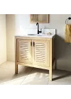 Sedir Ağacı Masif Ahşap Banyo Dolabı 80cm