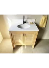 Sedir Ağacı Masif Ahşap Banyo Dolabı 80cm