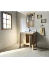 Sedir Ağacı Masif Ahşap Banyo Dolabı 80cm