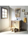 Sedir Ağacı Masif Ahşap Banyo Dolabı 80cm