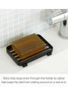 Seifenablage, Stahl, Schwarz, One Size