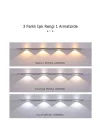 Sensörlü Şarjlı 3 Farklı Işık Renkli Dimmerli 40cm Siyah Cata Bella Ultra Slim Kabin Led